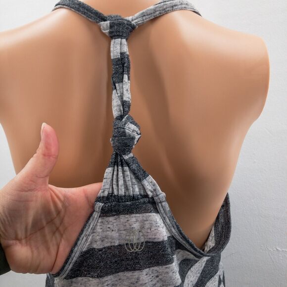 The Balance Collection Racer Back Tank Top Active Shirt Sz L Grey Gray Stripes - Picture 6 of 10
